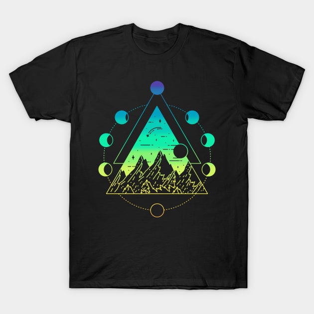 Rainbow Pyramid T-Shirt by edwardecho